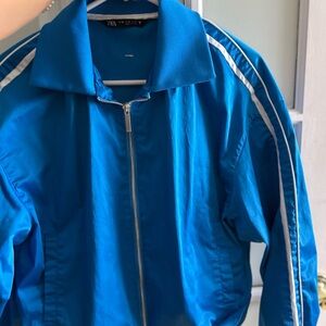 Zara Blue Zip-Up Jacket